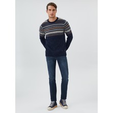 Lee Cooper O Yaka Jakarlı Lacivert Erkek Kazak 231 Lcm 241003 Darıan Lacä°vert