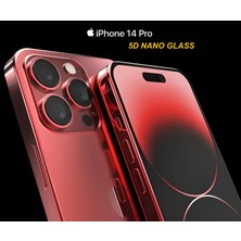 Hanedanev Apple iPhone 14 Pro Tam Kaplayan 5d Nano Glass Ekran Koruyucu Kırılmaz Cam  (Kenarlıklı)