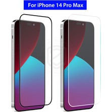 Hanedanev Apple iPhone 14 Pro Max Nano ve Tam Kaplayan 5d Cam 2 Li Set