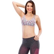 sipariskusu Gri Süngerli Çok Renkli Sütyen (Telsiz Desteksiz)