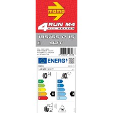 Momo M4 Four Season  185/65 R15 92T Xl 4 Mevsim  ( Üretim Yılı: 2023 )