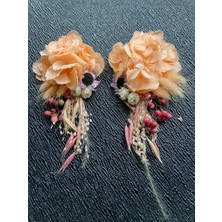 Eloza Floral Art Kuru ve Şoklanmış Çiçeklerle Hazırlanan Küpe