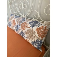 Calina Home Turuncu ve Mavi Ağaç Desenli Çift Kişilik Nevresim Takımı