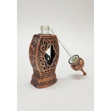 Zeyd Ahşap Lüks Kutulu-Hediyelik Parfüm Set-(Koku-Saat-Tesbih) -Kahverengi