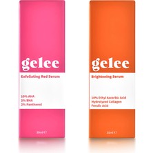 Gelee Canlandırıcı Bakım Seti Exfoliating Red Serum + Brightening Serum Set