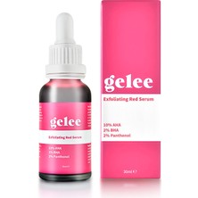 Gelee Exfoliating Red Serum | Cilt Tonu Eşitleyici ve Yenileyici Peeling %10 Aha - %2 Bha - %2 Panthenol 30ML