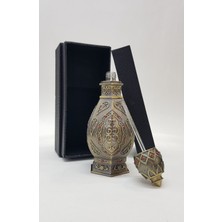 Zeyd Parfüm&Esans Şişesi/12 Ml Iç Hacim/Döküm Dekorlu Kaplama/Cam Çubuklu