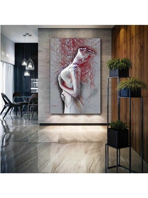 SML Tablo Soyut Kadın Nü Woman Abstract Dekor Kanvas Tablo