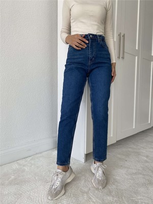 Avra Butik Basic Mom Jean Lacivert