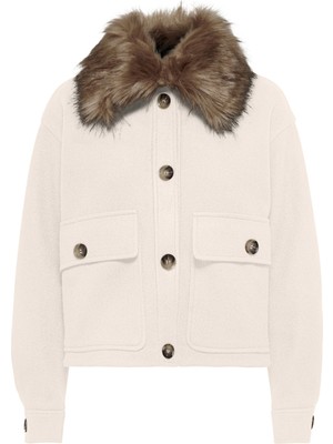 Only Ekru Kadın Mont 15263075