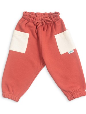 Zuppers Bebek Kalın Pamuklu Jogger Pantolon - Mercan - 0-3 Ay