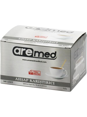 Aremed Ahşap Karıştırıcı 500 Adet Doğal Malzeme ile Estetik ve Çevre Dostu Kullanım