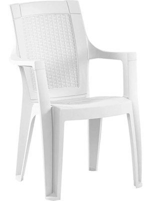 Almina Plastik Sandalye Bahçe Balkon ve Teras Sandalyesi 4 Adet