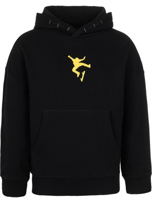 BRZ Collection Oversize Baskılı Erkek Çocuk Kapüşonlu Sweatshirt Hoodie