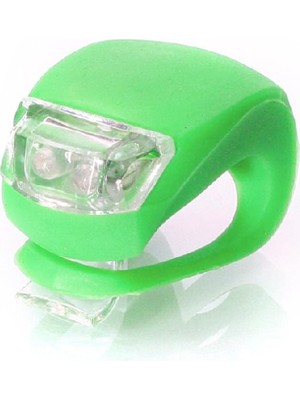 Netodak Yeşil Bisiklet Lambası Iki Adet Ledli Bisiklet Lambası Silikonlu Yeşil Lamba