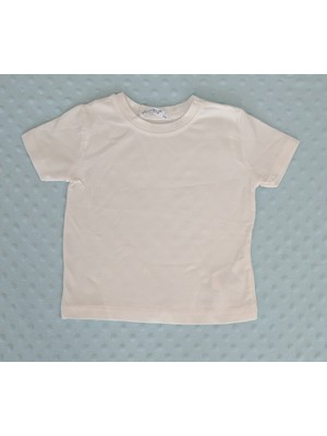 VİOMAY BABY Çocuk Kısa Kollu Düz Body 1-4 Yaş Ekru