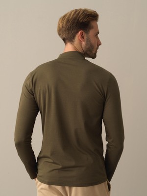 Xint Yarım Balıkçı Yaka Slim Fit Modal Basic T-Shirt