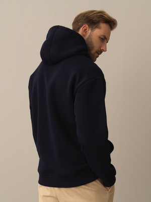 Kapüşonlu Pamuklu Oversize Basic Sweatshirt