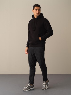 Kapüşonlu Pamuklu Oversize Basic Sweatshirt