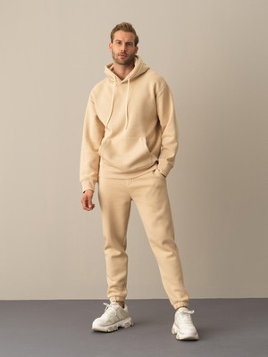 Xint Kapüşonlu Pamuklu Oversize Basic Sweatshirt