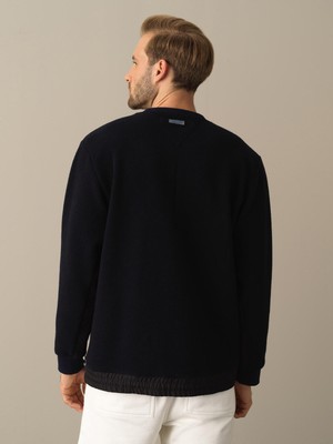 Xint Bisiklet Yaka Regular Fit Garni Detaylı Sweatshirt