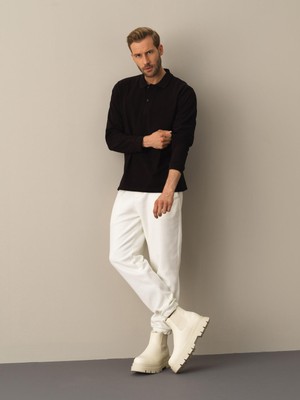 Xint Erkek Siyah Pamuk Dokulu Regular Fit Polo Tişört