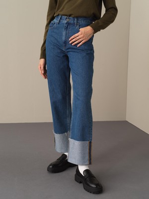 Xint %100 Pamuk Oversize Denim Pantolon