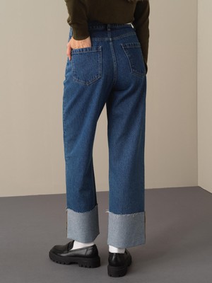 Xint %100 Pamuk Oversize Denim Pantolon