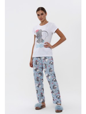 Baks Store Kadın Dumbo Fil Baskılı Kadın T-Şort Pantolon Takımı