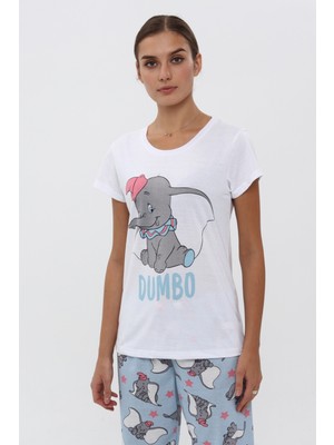Baks Store Kadın Dumbo Fil Baskılı Kadın T-Şort Pantolon Takımı