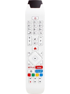 Ata Elektronik Vestel Rc 43140 H0297A Netflıx-Youtube Vestel Netflıx-Mor Tuşlu Yeni Üstü Camlı-Hıtachı Rc 49141 LED Tv Kumanda Orjinal