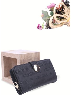 Armine C 04 Kadın Lazer Baskılı Cüzdan & El Çantası