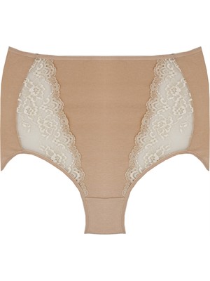 Magic Form 680 Dantelli Yüksel Bel Külot-Ten