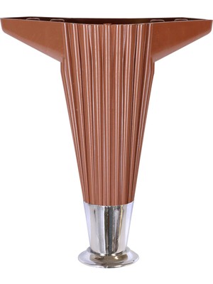 Nzb Mobilya Kanepe Koltuk Ünite Sehpa Ayağı 17CM Baza Ayak Kahverengi