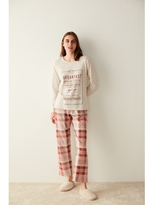 Penti Çok Renkli Morning Special Checked Pijama Takımı