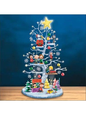 Shun LED Aydınlatma Masaüstü Noel Ağacı Cadılar Bayramı Balkabağı Karikatür Ağacı Noel Süsleri Yeni Yıl Hediyeleri