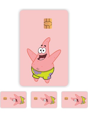Quart Aksesuar 4 Adet Patrick Yıldız Kart Kaplama Kart Etiketi