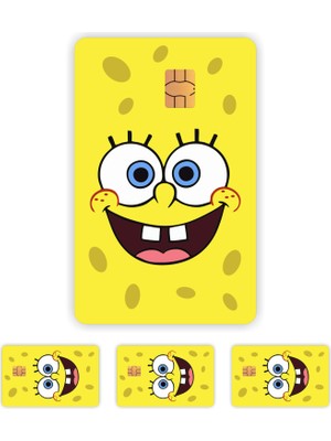 Quart Aksesuar 4 Adet Sünger Bob Kart Kaplama Sticker Kart Etiketi
