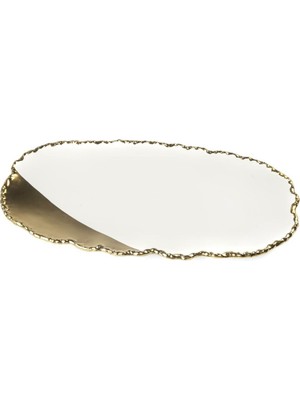 Mikasa Moor Porselen Beyaz Gold Oval Servis 49X22CM