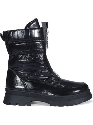 Park Moda K07 Siyah Rugan Kadın Kar Botu