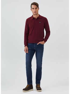 Lee Cooper O Yaka Bordo Erkek Sweatshirt 231 Lcm 241010 Newblend Bordo