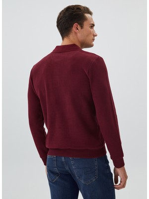 Lee Cooper O Yaka Bordo Erkek Sweatshirt 231 Lcm 241010 Newblend Bordo