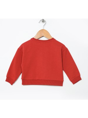 Mammaramma Baskılı Bebek Kiremit Sweatshirt 22FWG-13