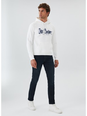 Lee Cooper Kapüşon Yaka Kirik Beyaz Erkek Sweatshirt 231 Lcm 241020 Tess Off White