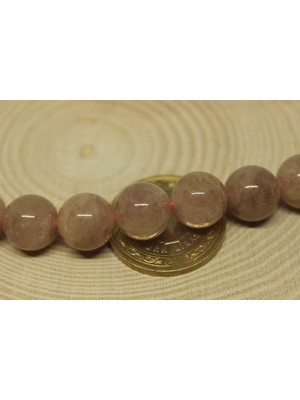 Yaşam Tohumu Çilek Kuvars Taşı 12MM/2 Adet