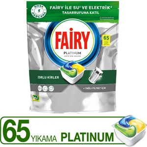 Platinum Bulaşık Makinesi Deterjanı Kapsülü Limon Kokulu 65 Yıkama