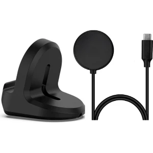 Samsung Galaxy Watch 4 Classic 46MM Manyetik Kablosuz USB Type-C Şarj Kablosu Şarj Standı 2in1