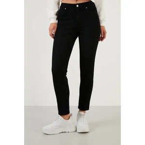 Pamuklu Slim Fit Yüksek Bel Dar Paça Jeans Bayan Kot Pantolon 639LOREN