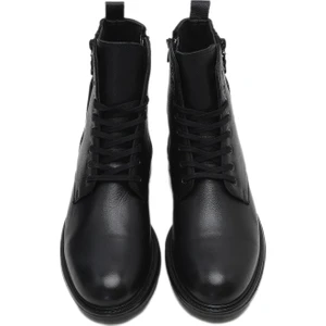 Fausta Siyah Erkek Deri Bot