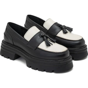 Blanco Siyah Kadın Deri Loafer